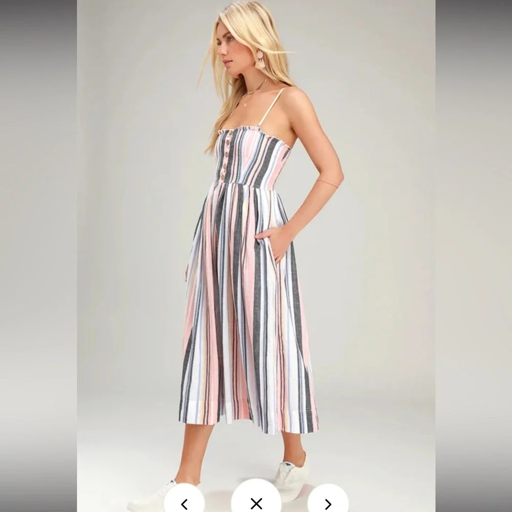 Free People Lilah Strapless Midi Slip Dress Option to add straps. - Picture 1 of 10